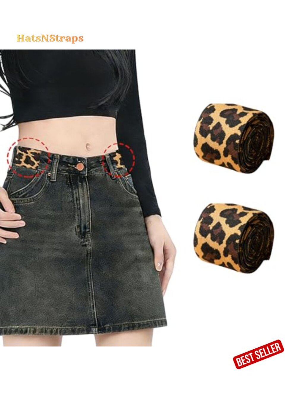 2 Pack Elastic Waist Extender for Jeans Pants Skirts Sewing Kit